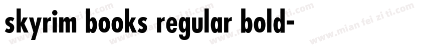skyrim books regular bold字体转换